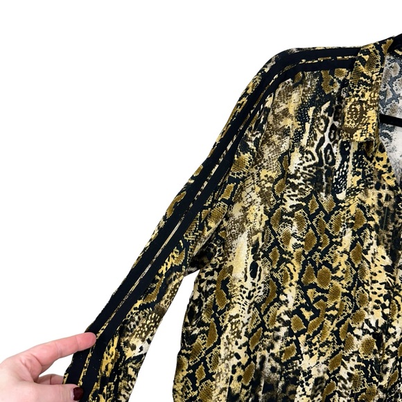 ba&sh Susie Snake Print Button Down Blouse Size Large - Picture 3 of 6